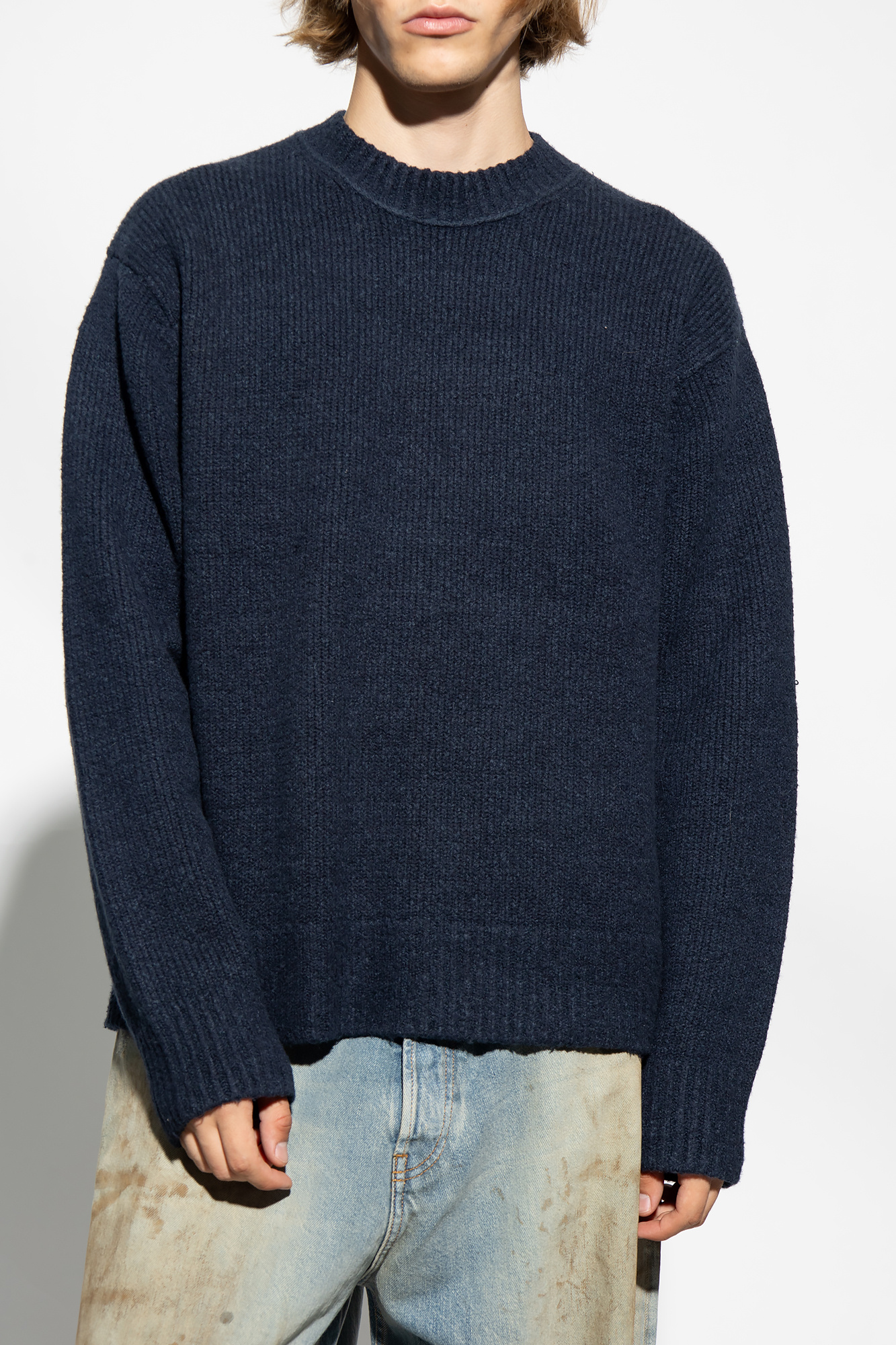 Navy blue Ribbed sweater Acne Studios - Vitkac Canada